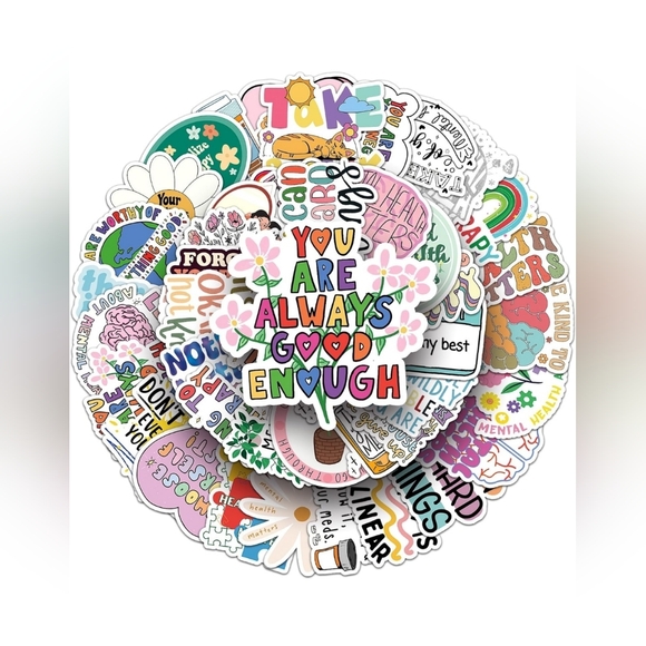 100 Mental Health Stickers for Laptops, Water Bottles & More - Picture 3 of 8
